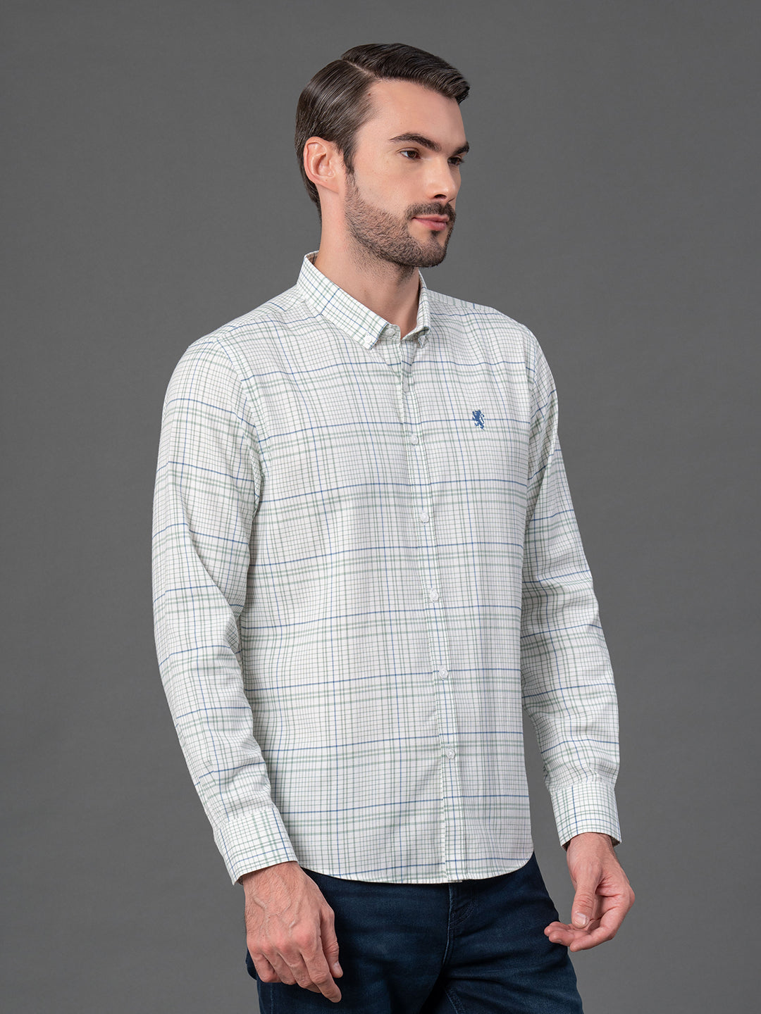 Off White Checked Shirt for Men – Redtape