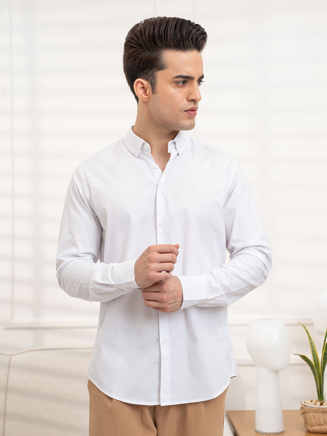 Mens Full Sleeve Dobby Shirt
