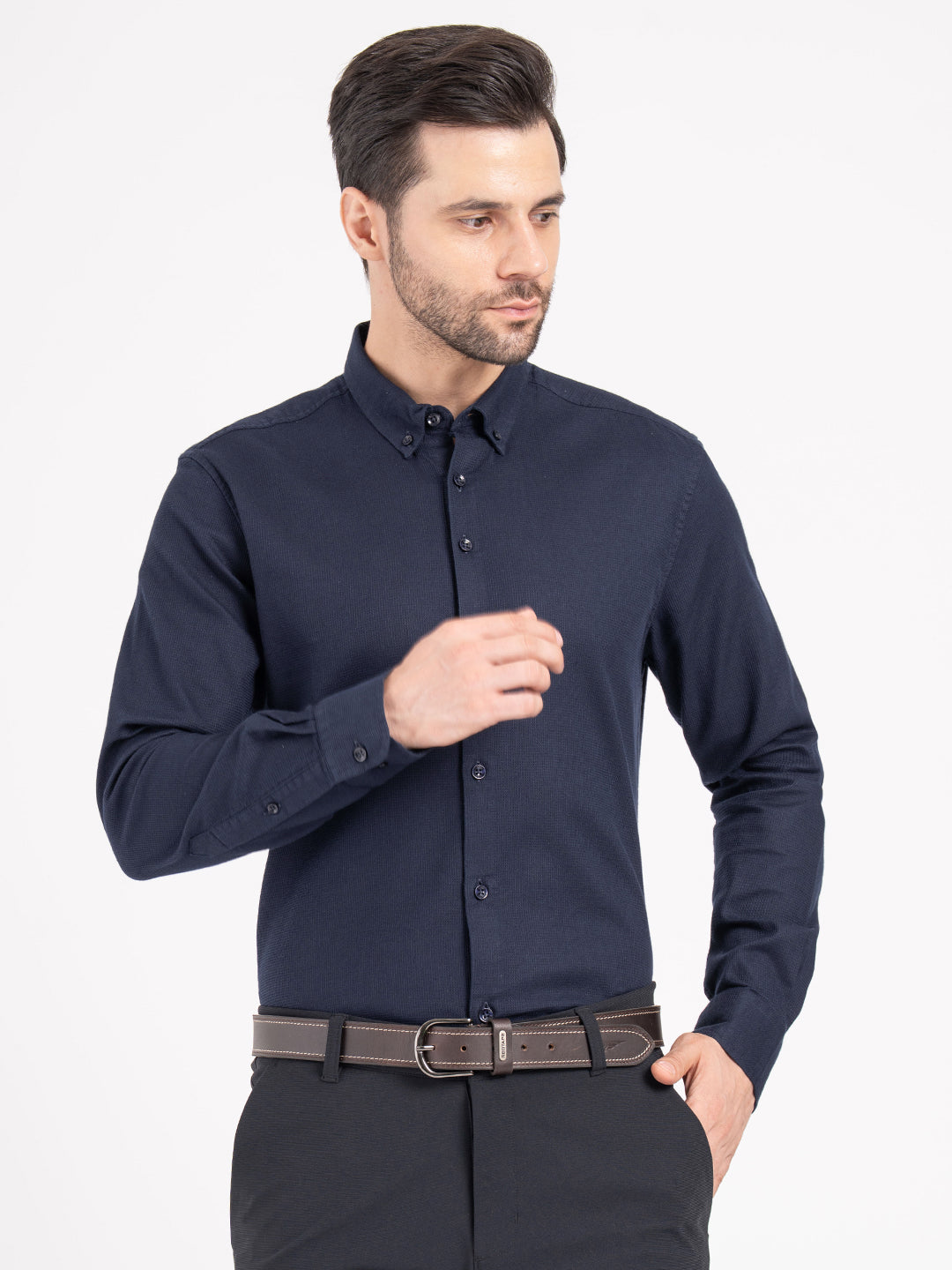 Mens Full Sleeve Dobby Shirt