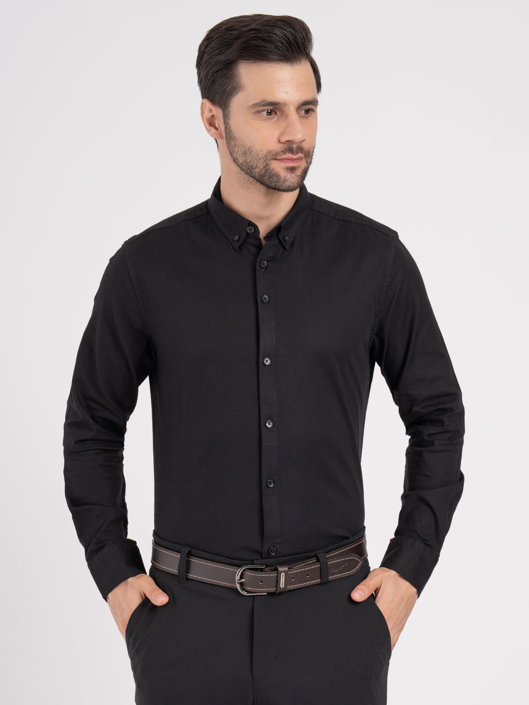 Mens Full Sleeve Dobby Shirt