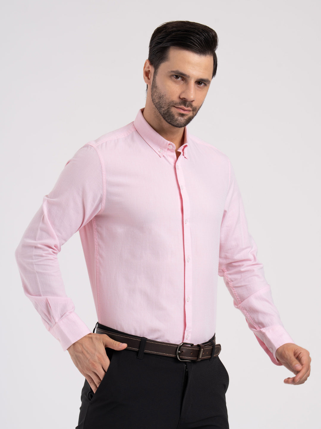 Mens Full Sleeve Dobby Shirt