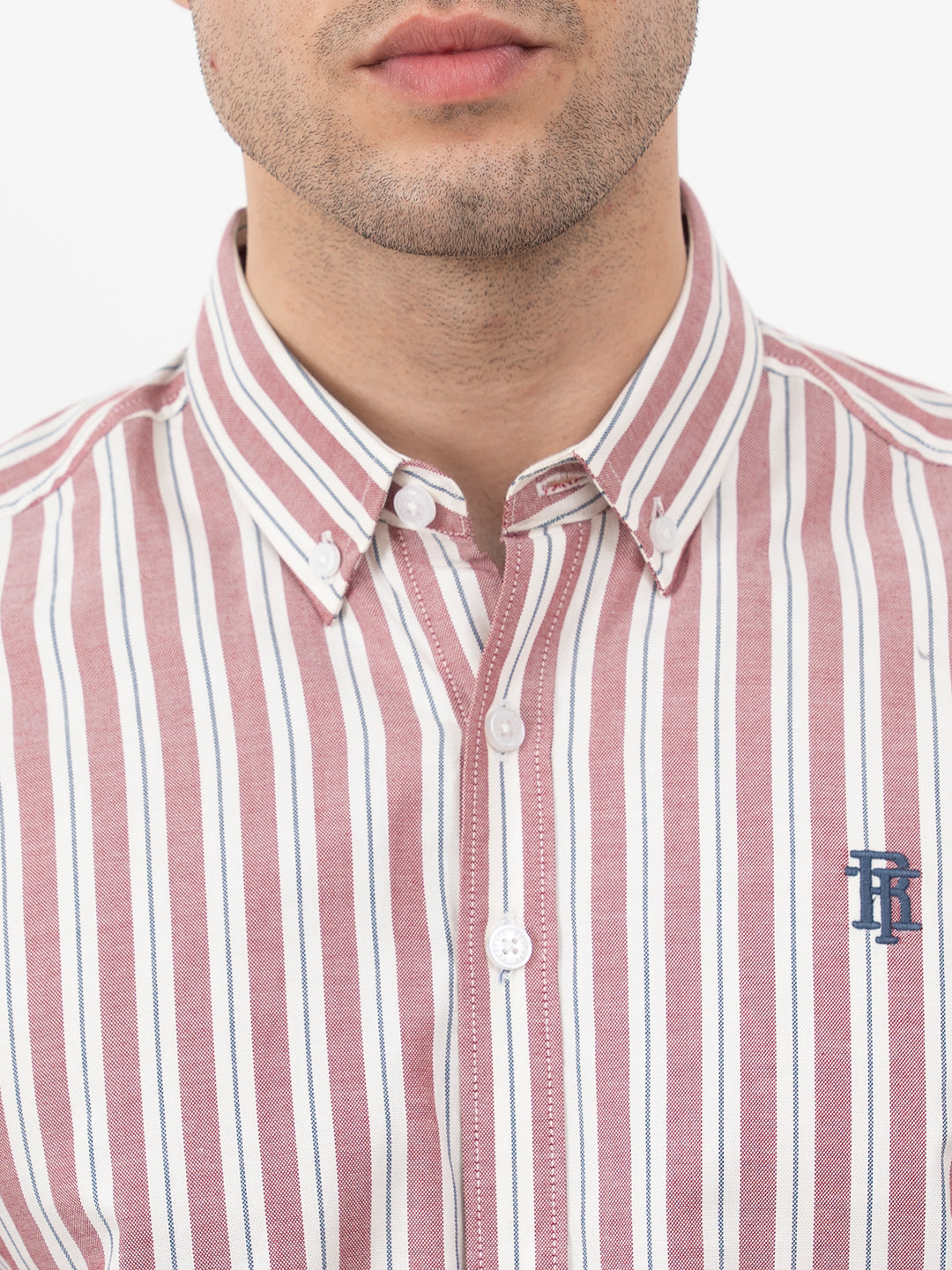 Mens Full Sleeve Oxford Stripe Shirt