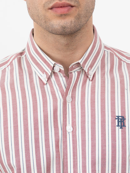 Mens Full Sleeve Oxford Stripe Shirt