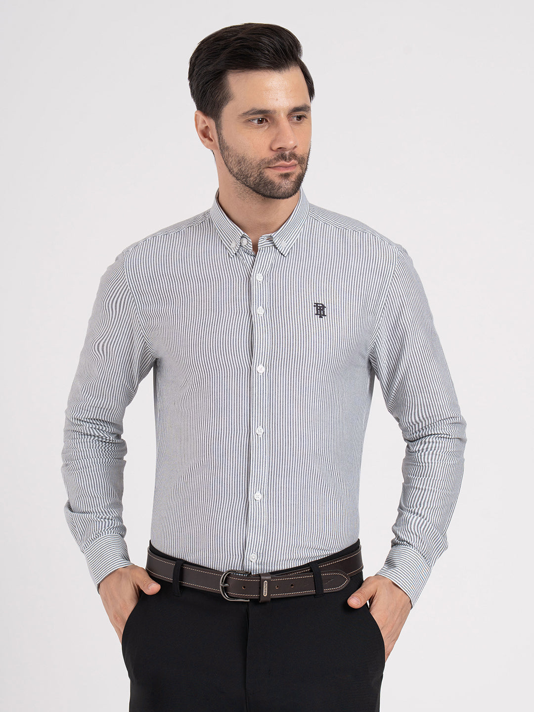 Mens Full Sleeve Stripe Shirt