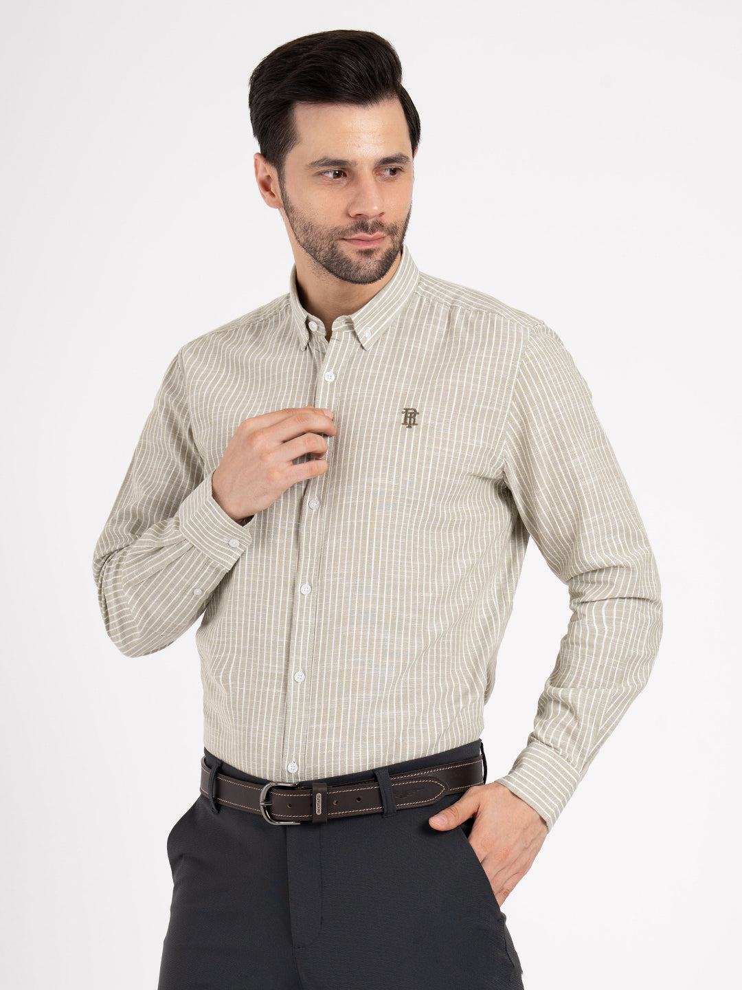 Mens Full Sleeve Stripe Shirt