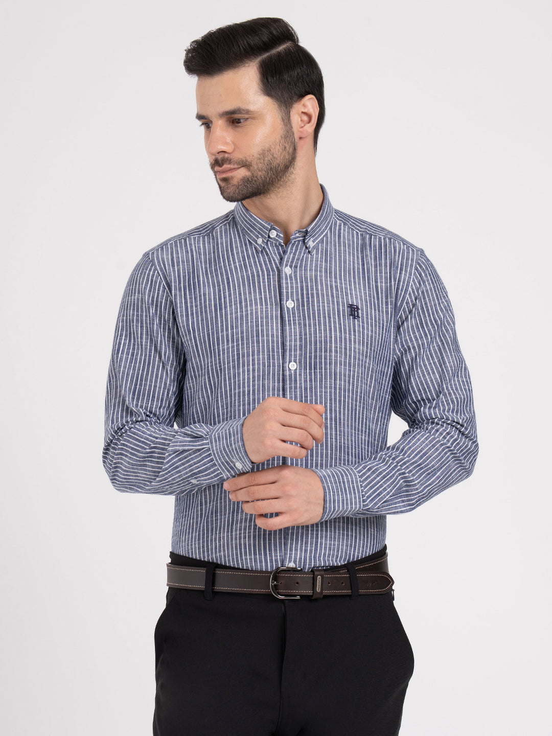 Mens Full Sleeve Stripe Shirt