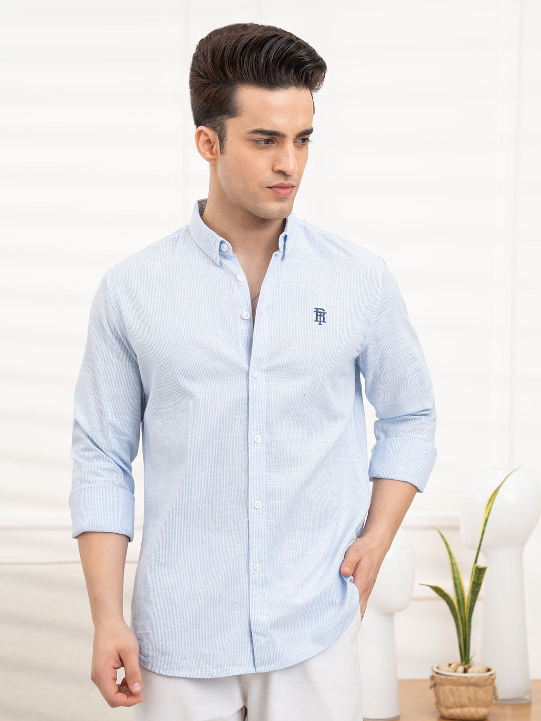 Mens Full Sleeve Stripe Shirt