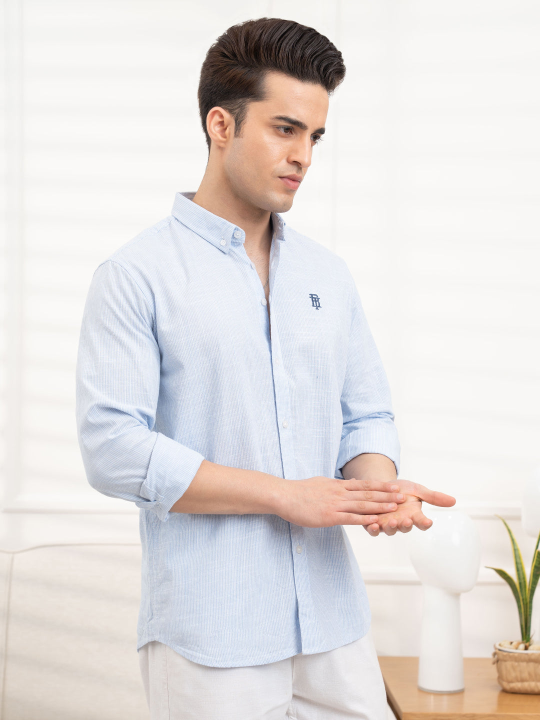 Mens Full Sleeve Stripe Shirt