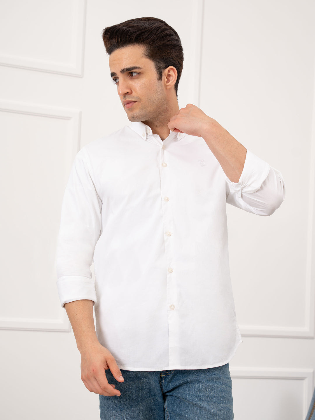 Mens Full Sleeve Solid Poplin Shirt