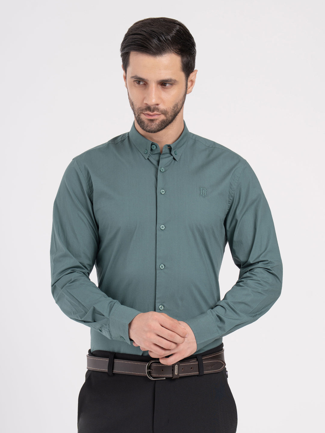 Mens Full Sleeve Solid Poplin Shirt