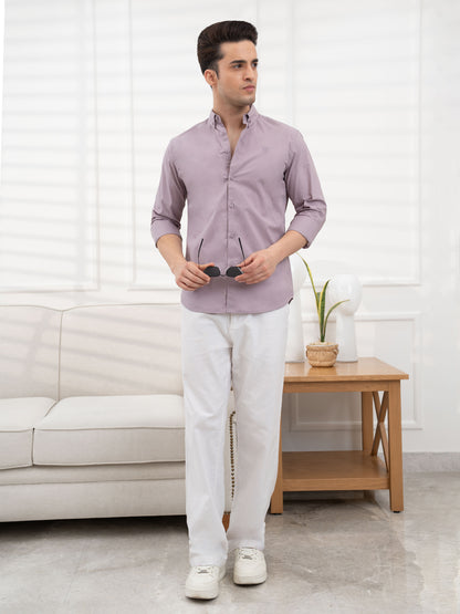 Mens Full Sleeve Solid Poplin Shirt