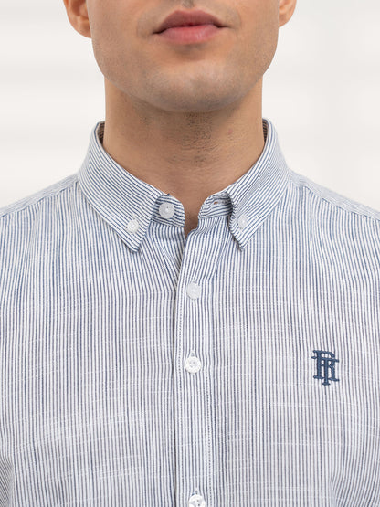 Mens Full Sleeve Stripe Shirt