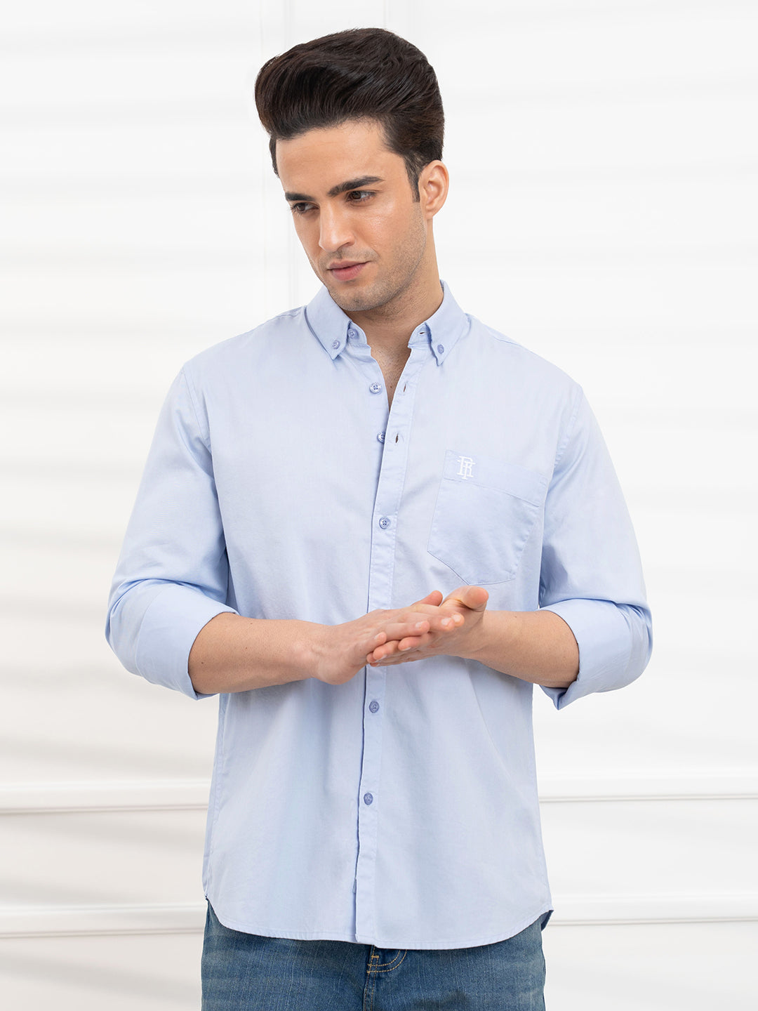 Men's Oxford Stripe Shirt for Smart Casual Style