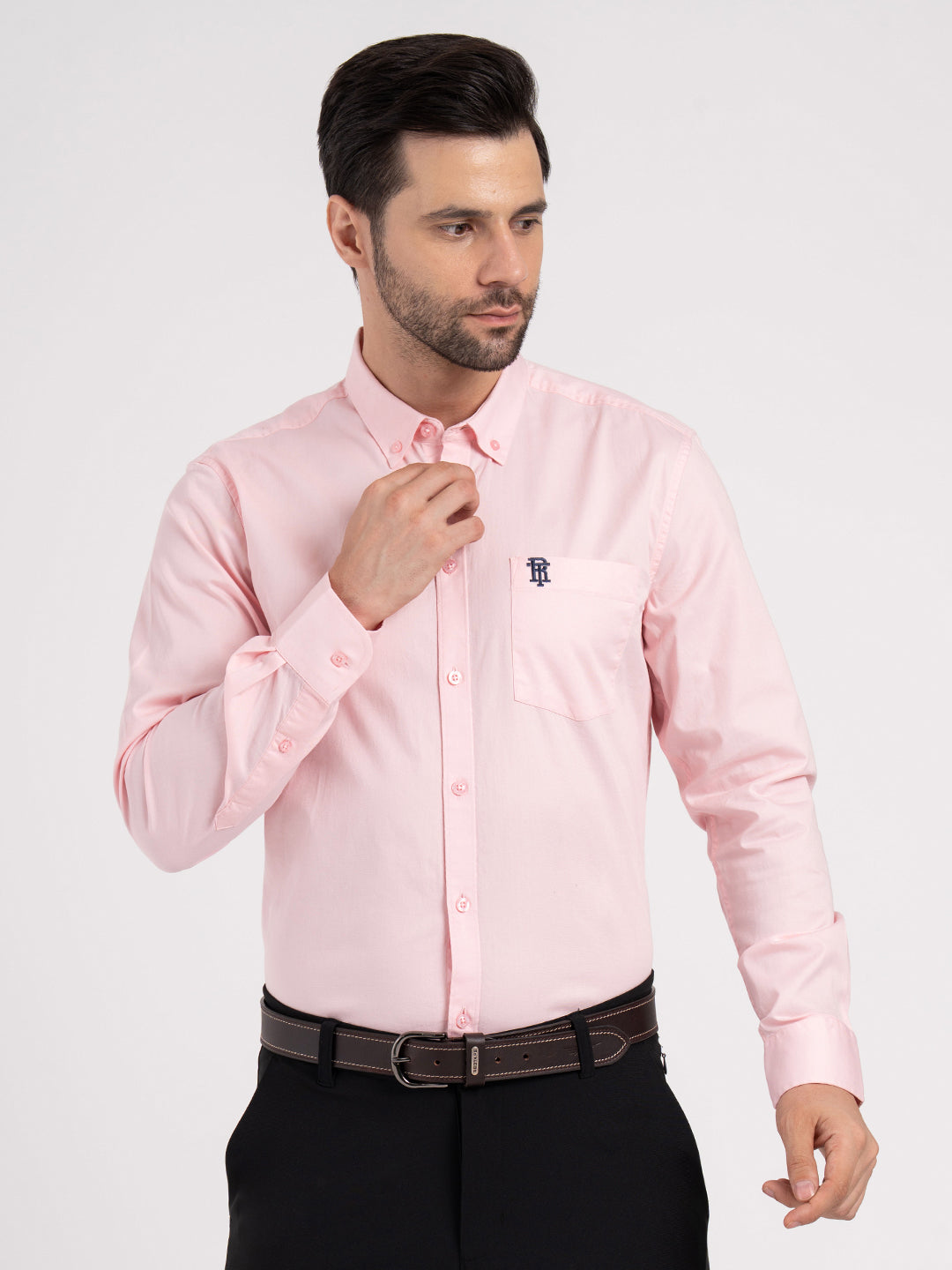 Mens Full Sleeve Solid Twill Shirt