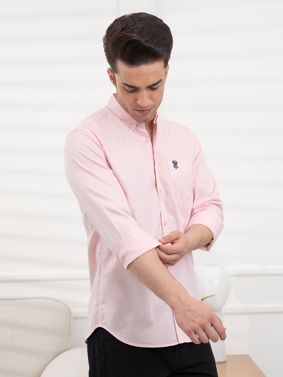 Mens Full Sleeve Solid Twill Shirt