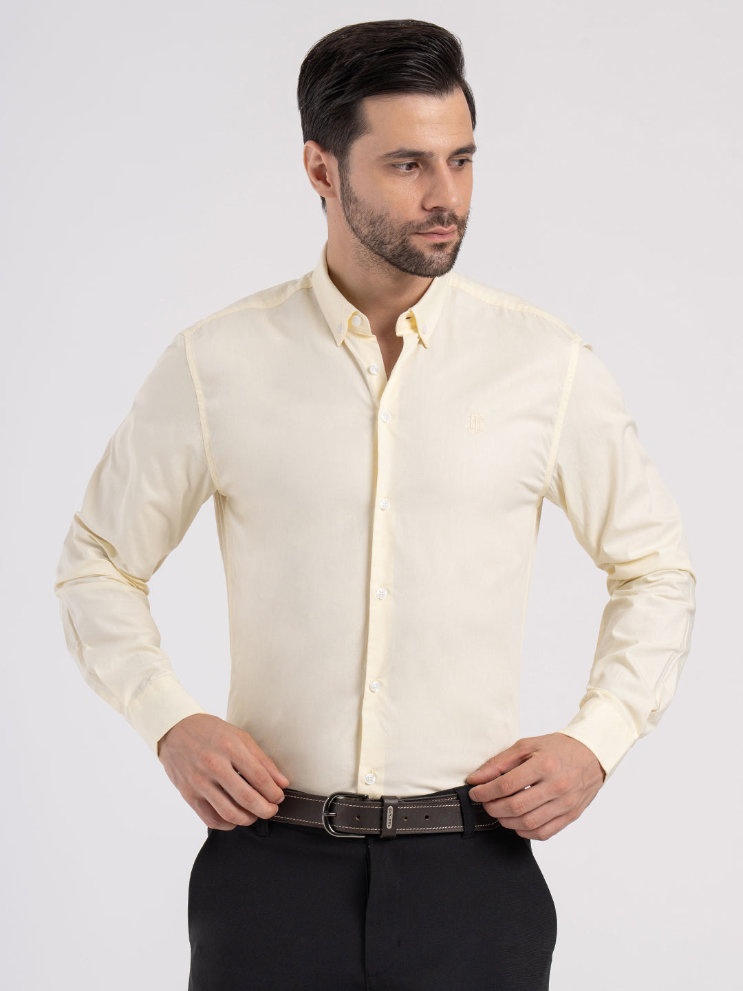 Mens Full Sleeve Poplin Solid Shirt