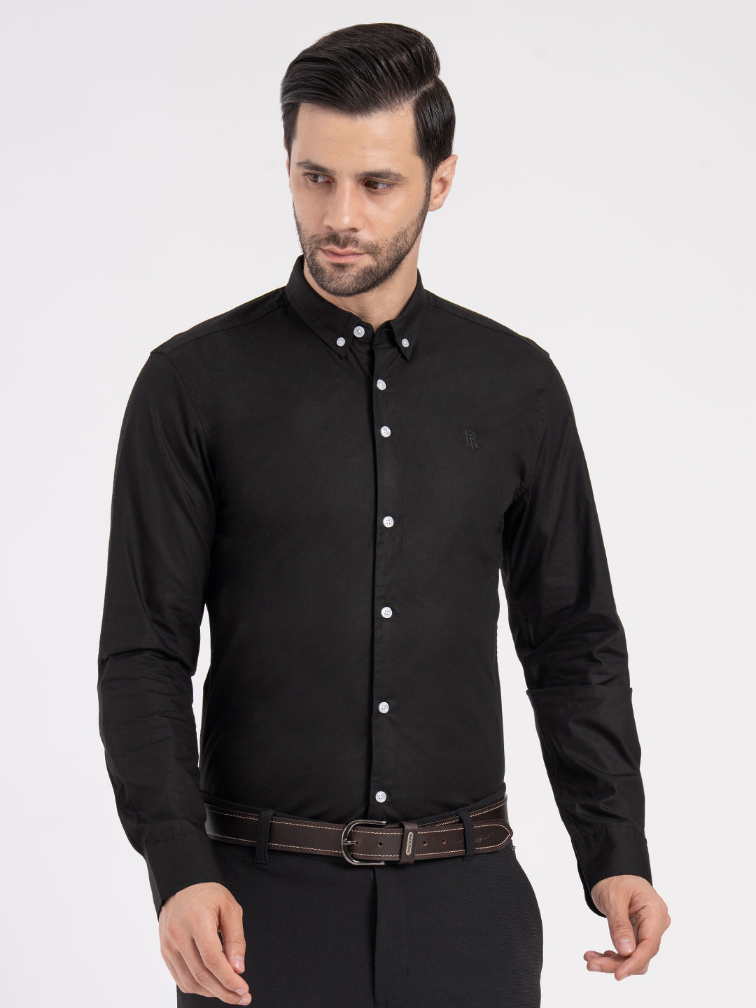 Mens Full Sleeve Poplin Solid Shirt