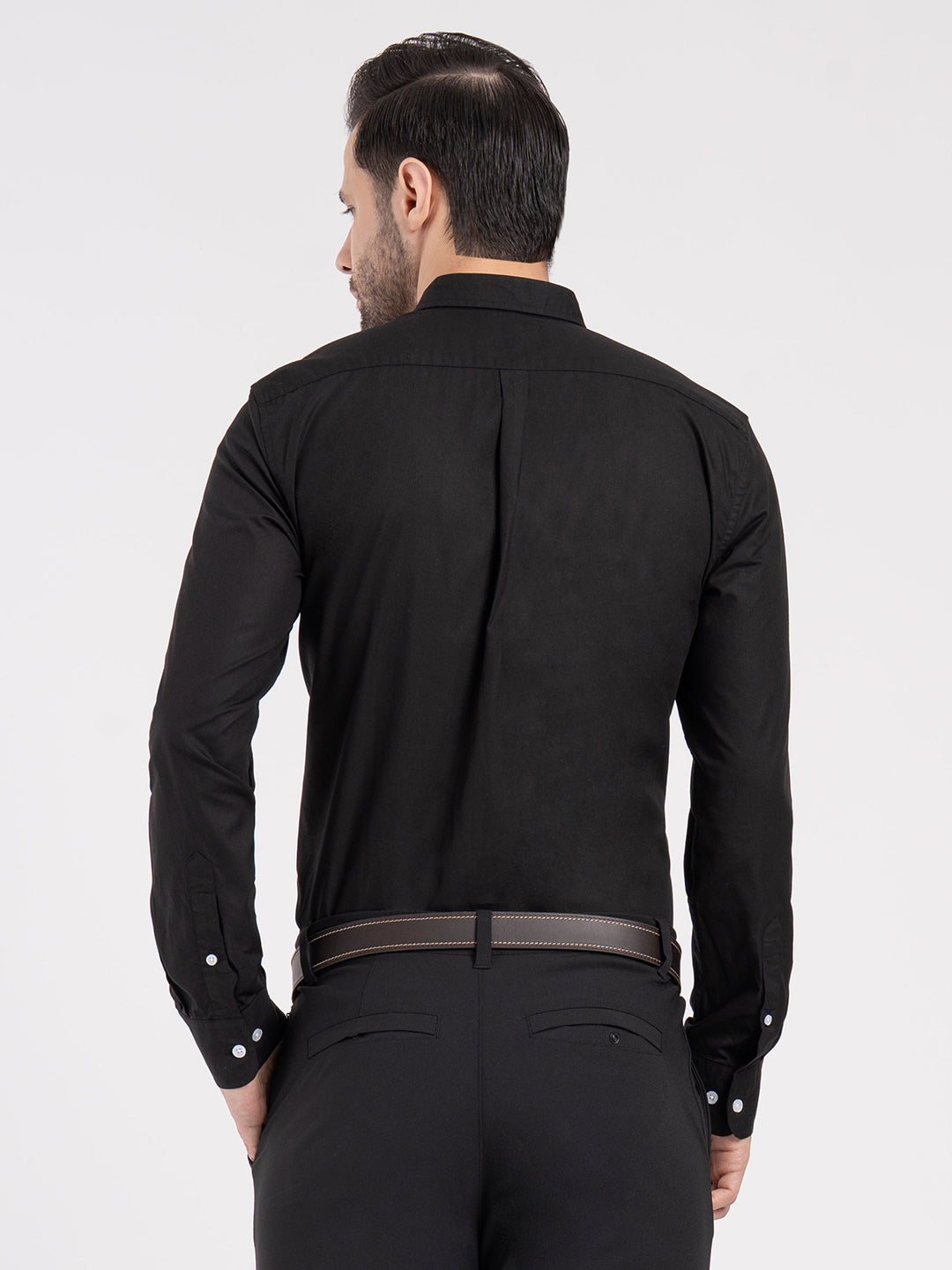 Mens Full Sleeve Poplin Solid Shirt