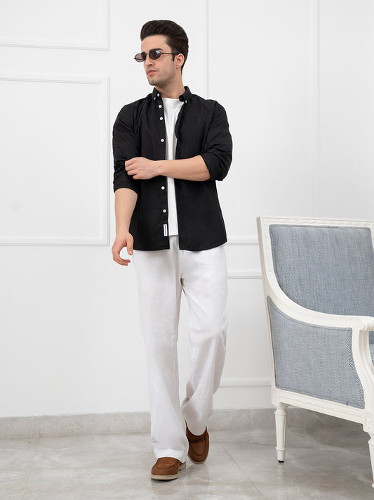 Mens Full Sleeve Poplin Solid Shirt