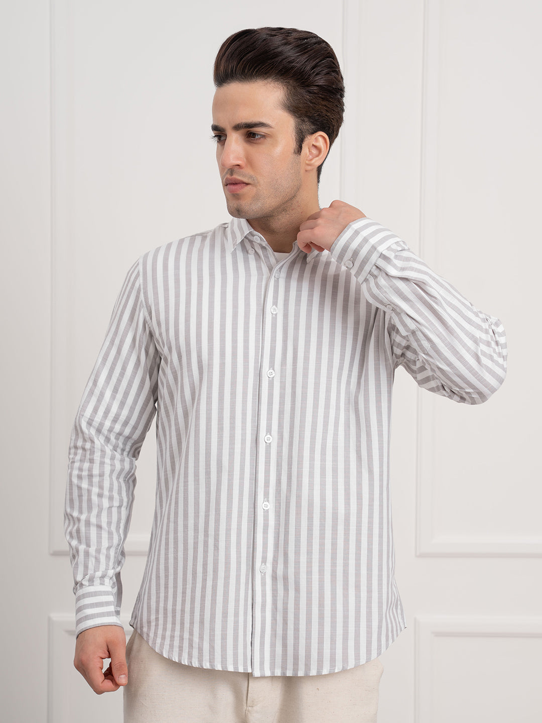 Men's Striped Cotton Shirt for Casual Everyday Style