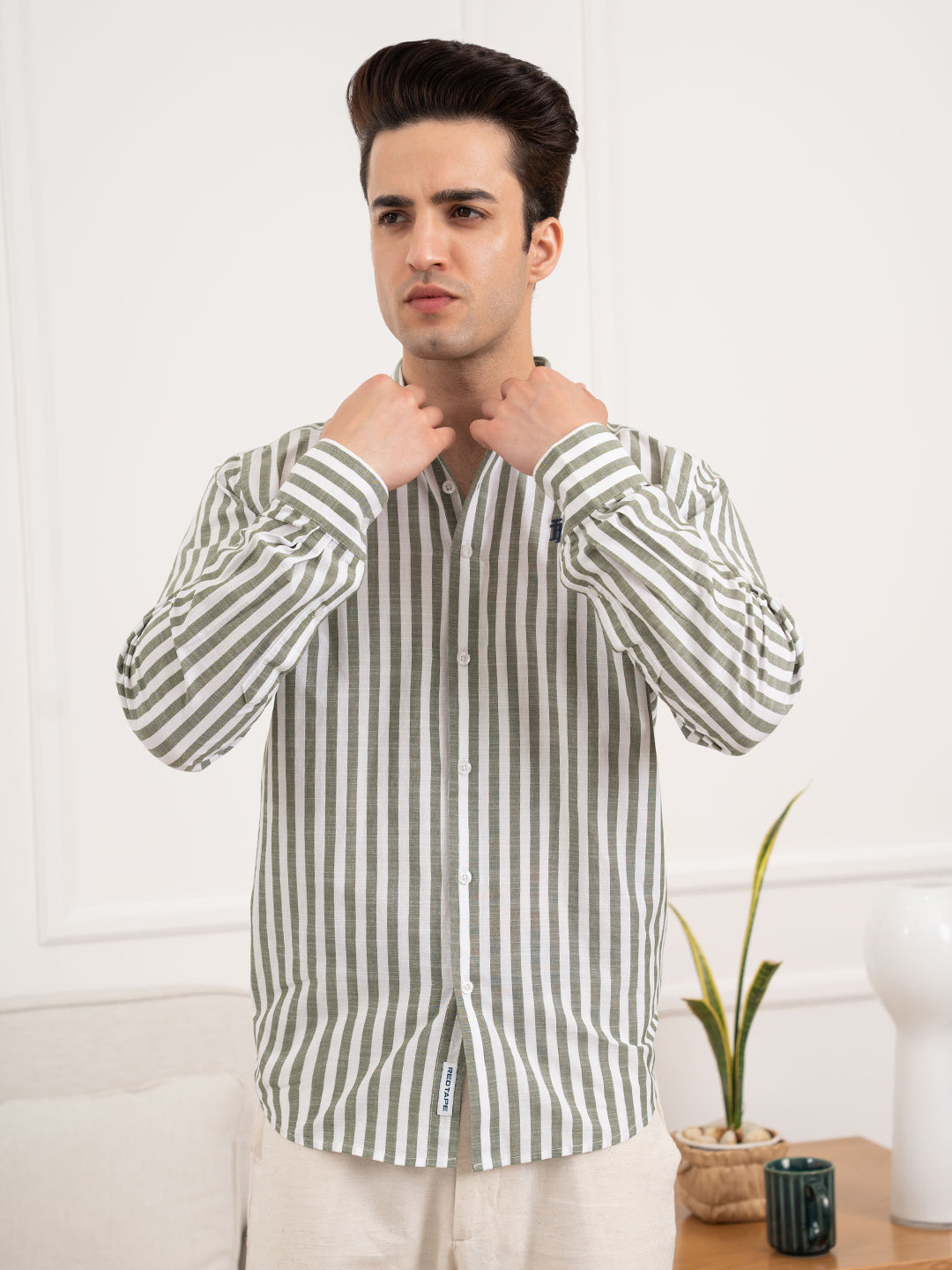 Men's Striped Cotton Shirt for Casual Everyday Style