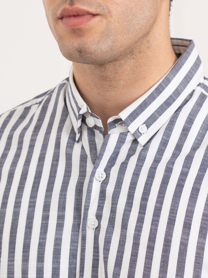 Men’s Striped Cotton Shirt for Casual Everyday Style