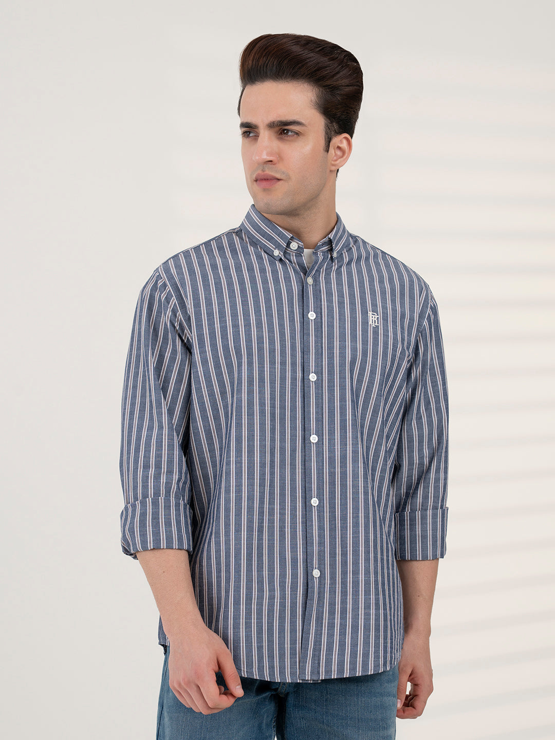 Men's Stripe Shirt | Everyday Smart Casual Look