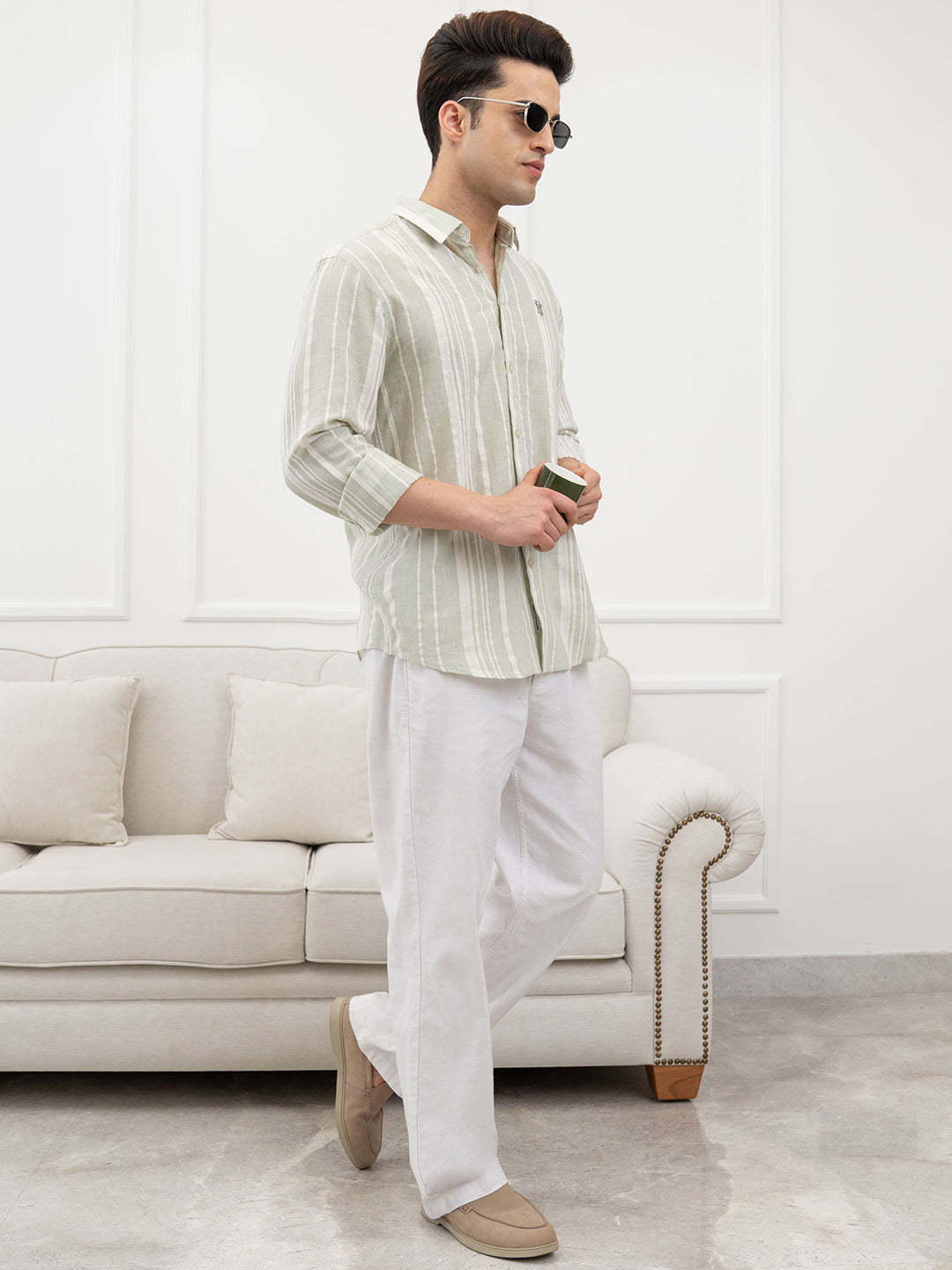 Sage Green Shirt Mens  Redtape