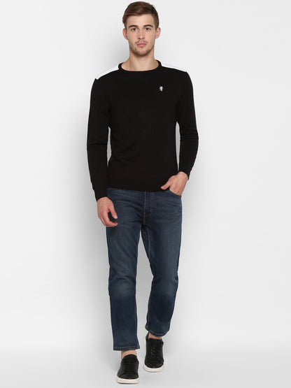 RedTape Men's Black Acrlic Sweater