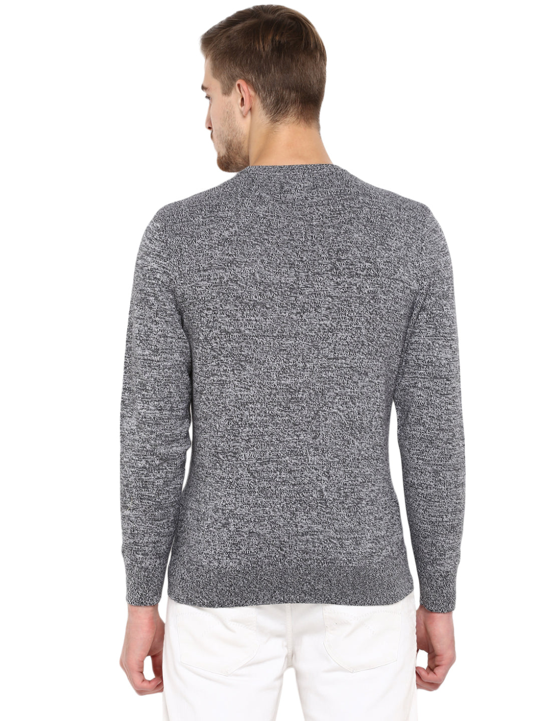 Sweaters for Men in Black | Cotton Round Neck Full Sleeve Sweater