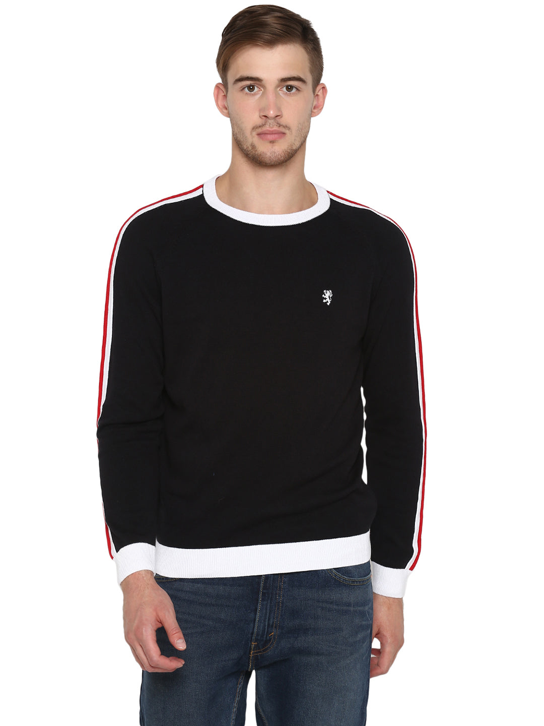 Mens Black Cotton Sweater - M / Black / 32*27*2.5