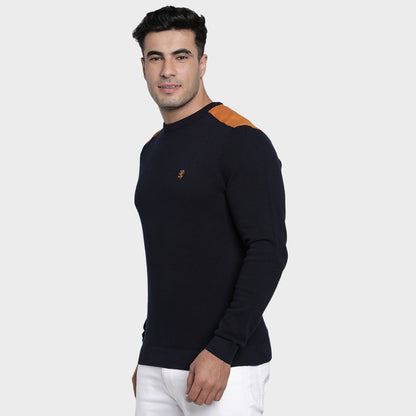 RedTape Men's Navy Cotton Sweater