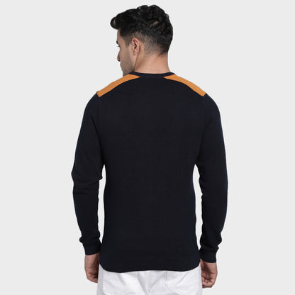 RedTape Men's Navy Cotton Sweater