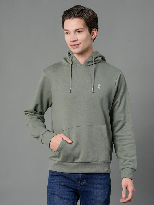 Casual Solid Hoodie For Men