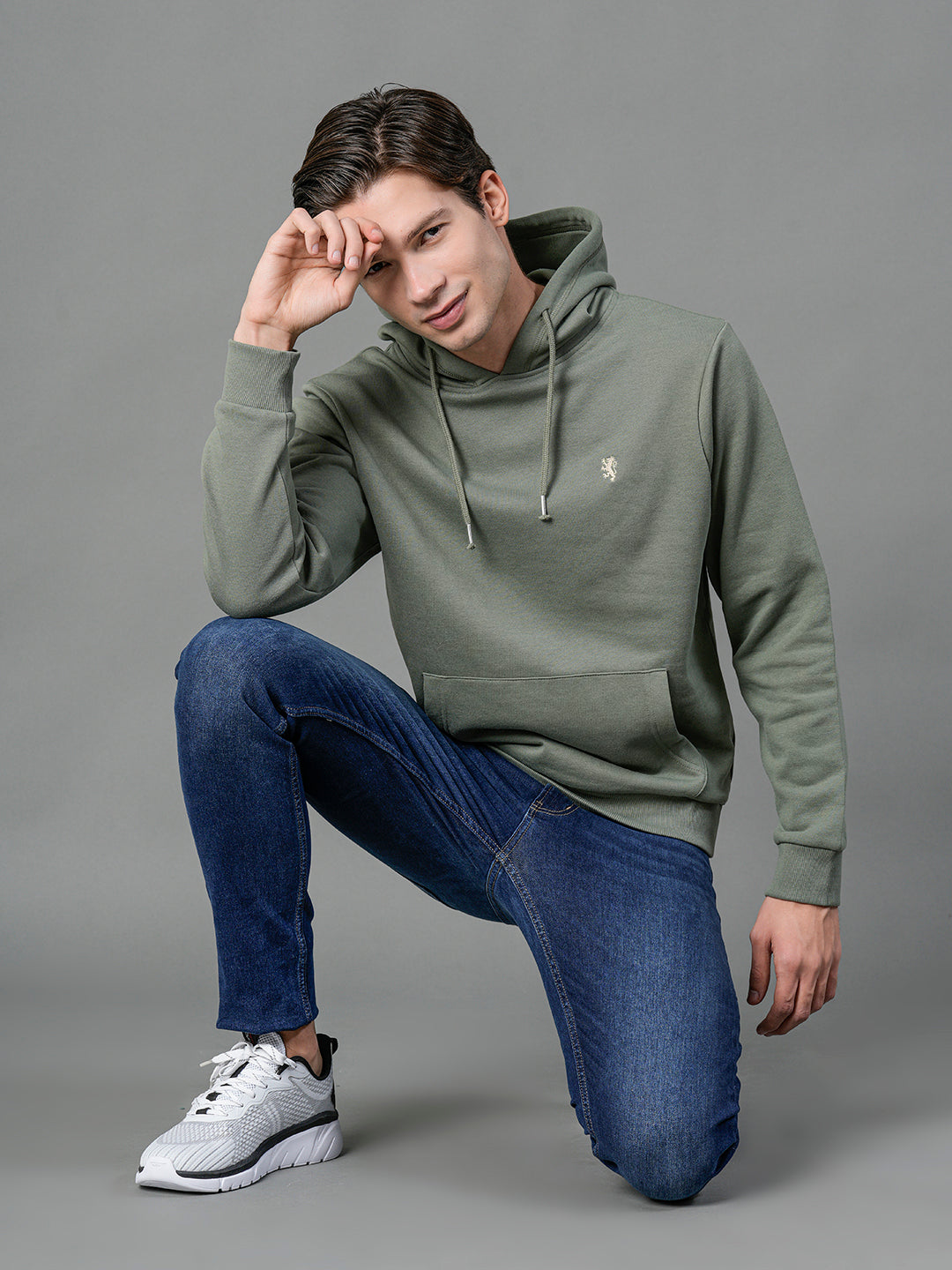 Casual Solid Hoodie For Men