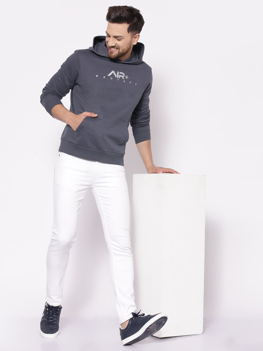 Red Tape Men's Typographic Space Grey Hoodies – Redtape