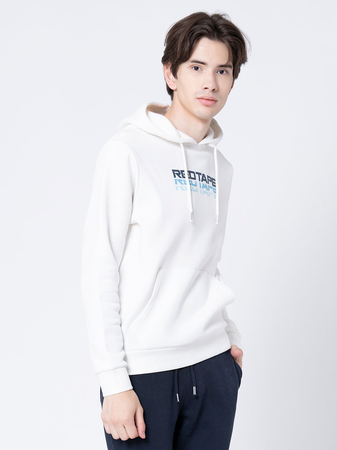 Casual Off White Hoodie For Men