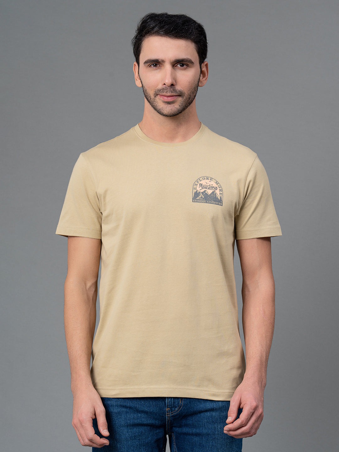 Casual Olive T-Shirt for Men