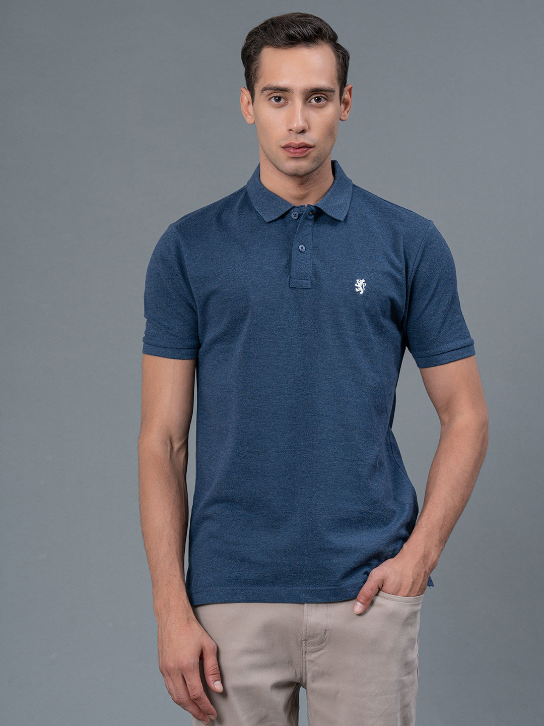 Navy Blue Men's Polo T-Shirt