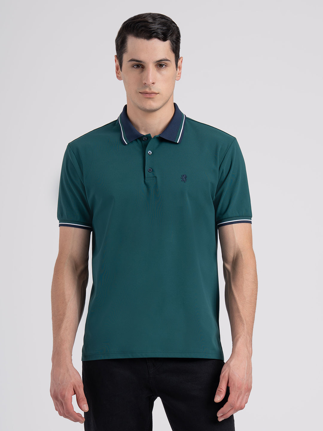 Jacquard Collar Polo T-Shirt for Men | Redtape
