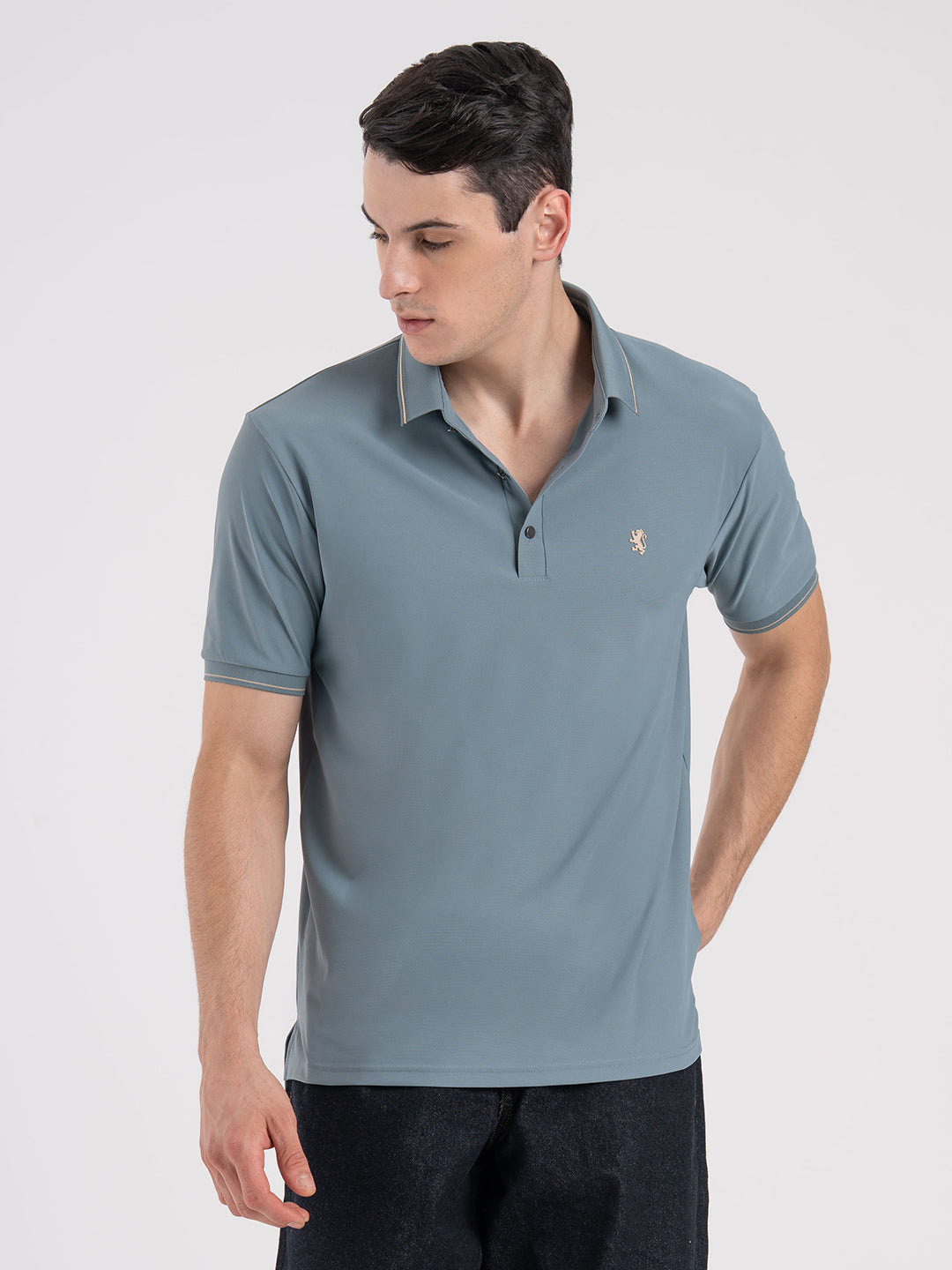 Jacquard Collar Polo T-Shirt for Men | Redtape