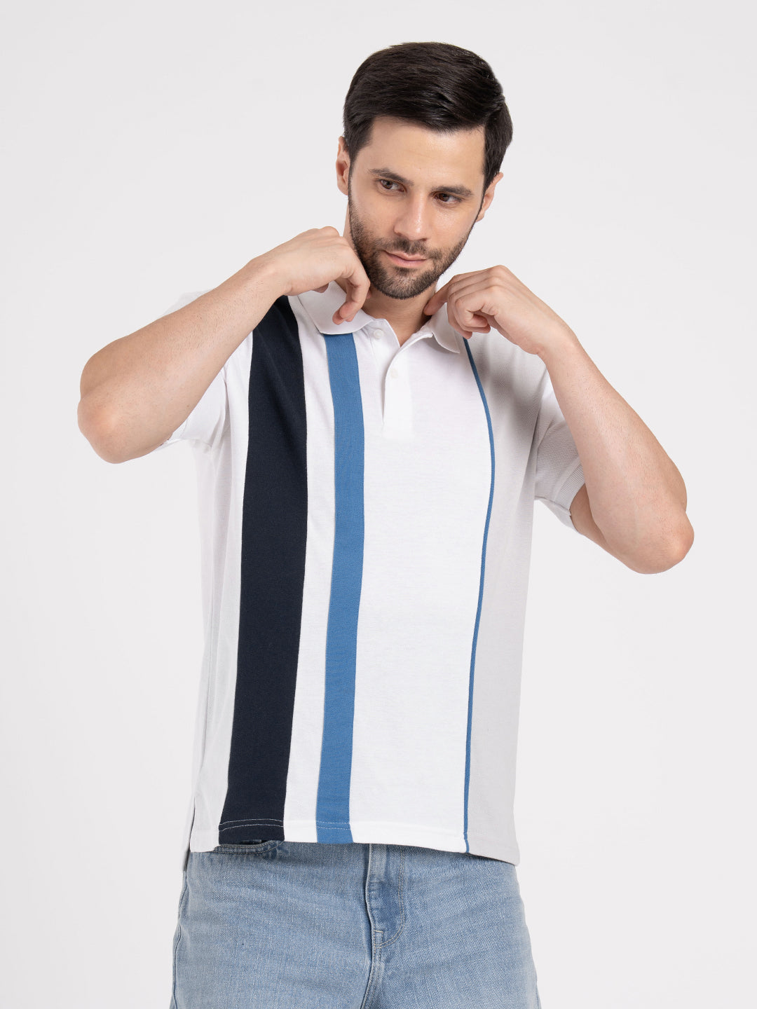 Mens Cut & Sew Polo T-Shirt