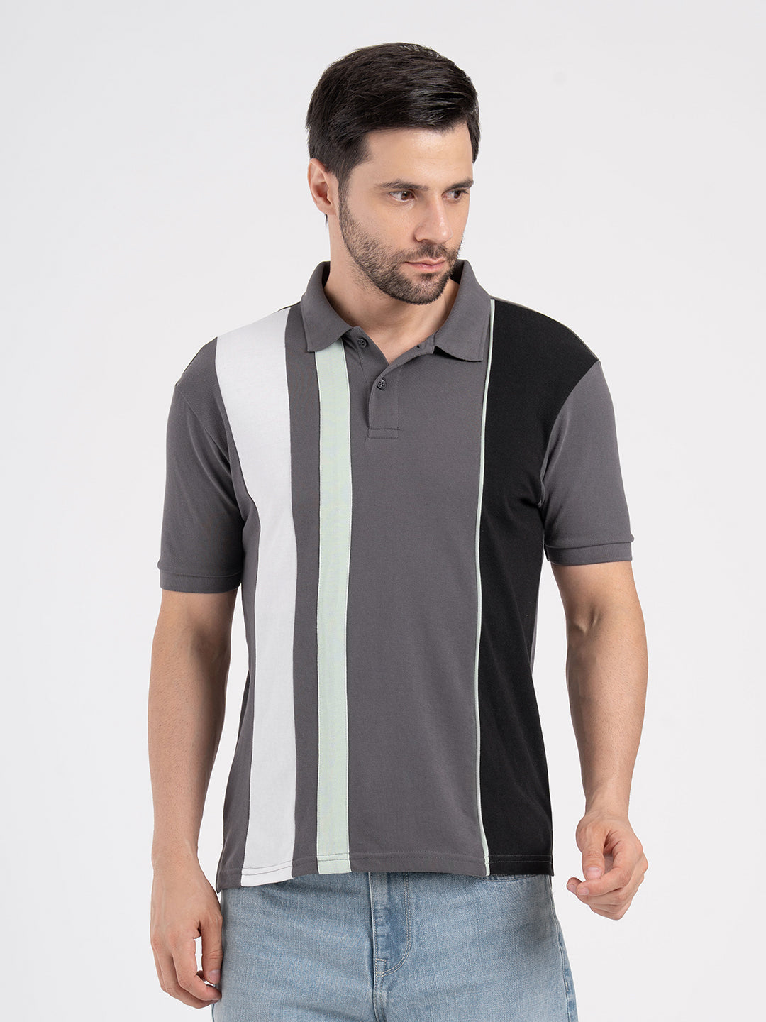 Mens Cut & Sew Polo T-Shirt