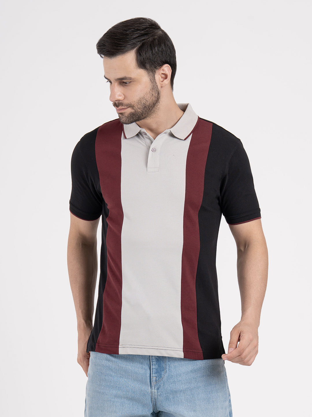 Mens Cut & Sew Polo T-Shirt