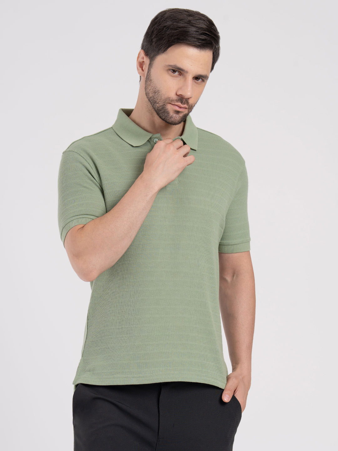 Mens Structured Polo T-Shirt