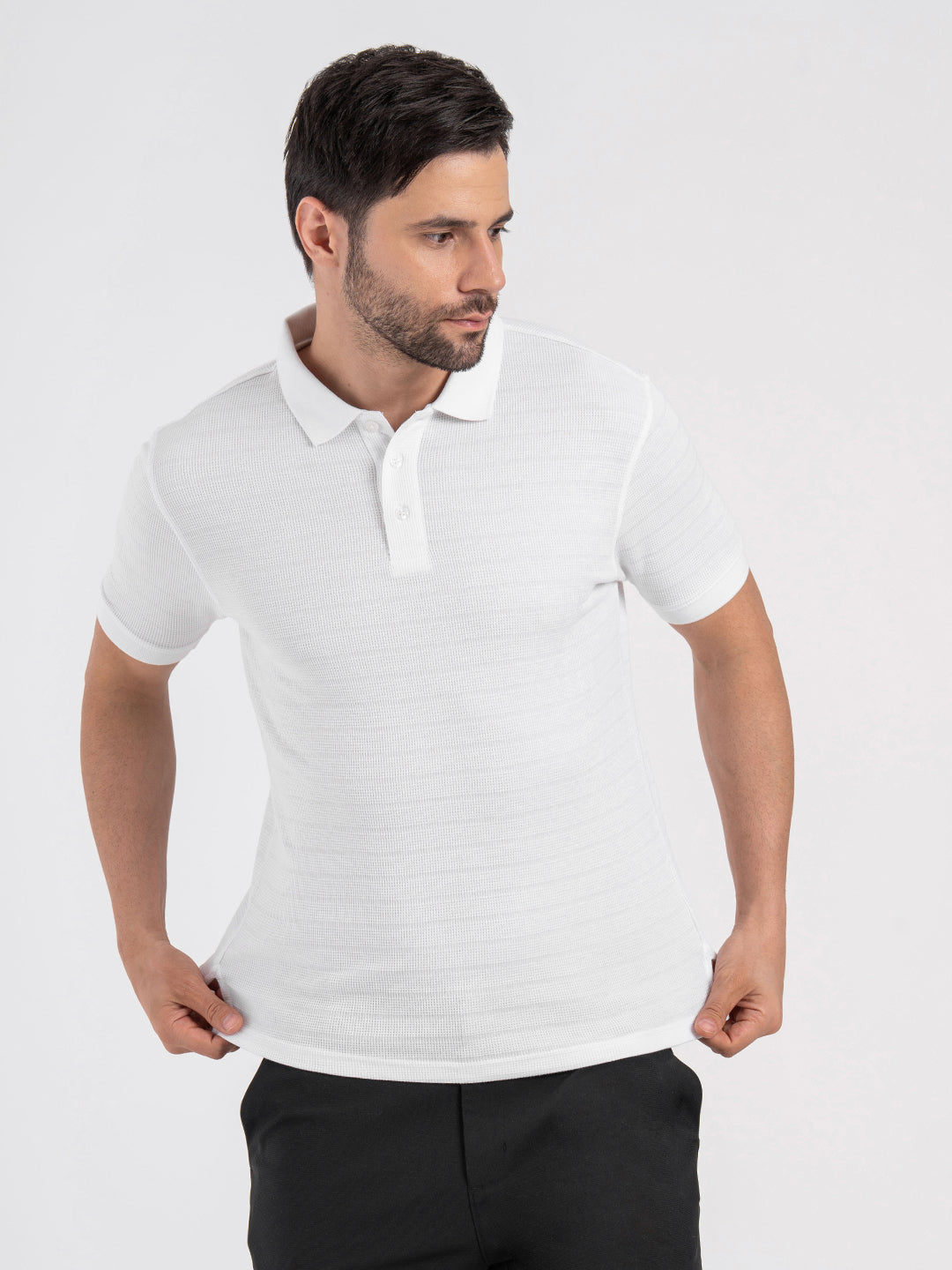 Mens Structured Polo T-Shirt
