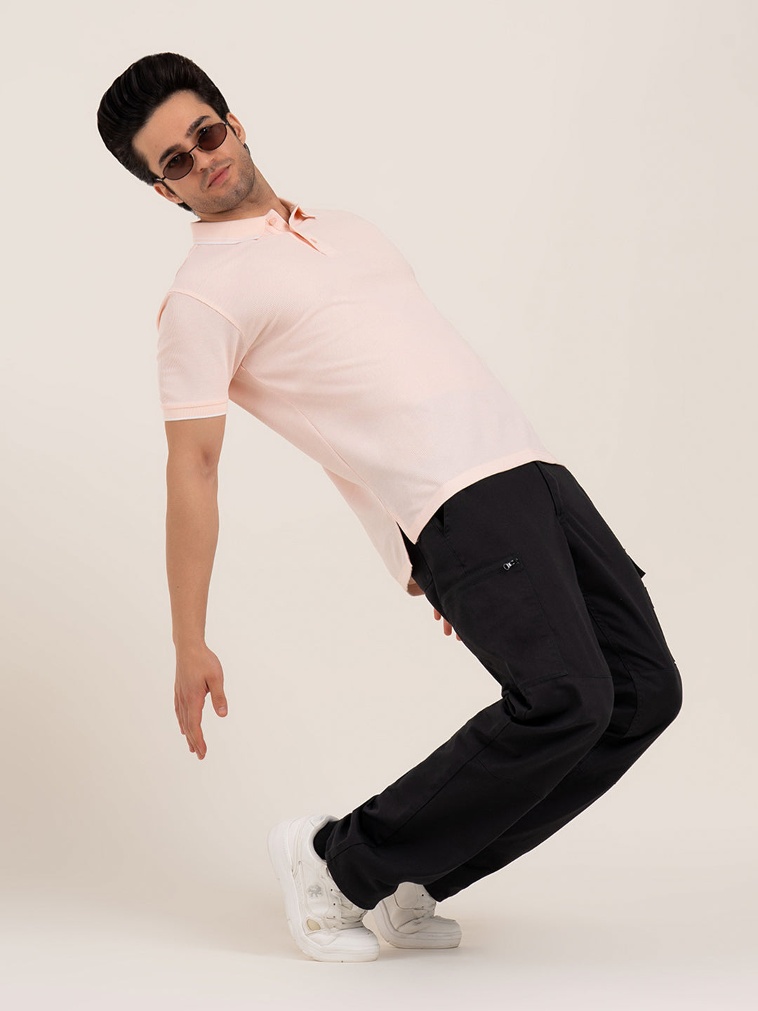 Men’s Waffle Structure Polo T-Shirt