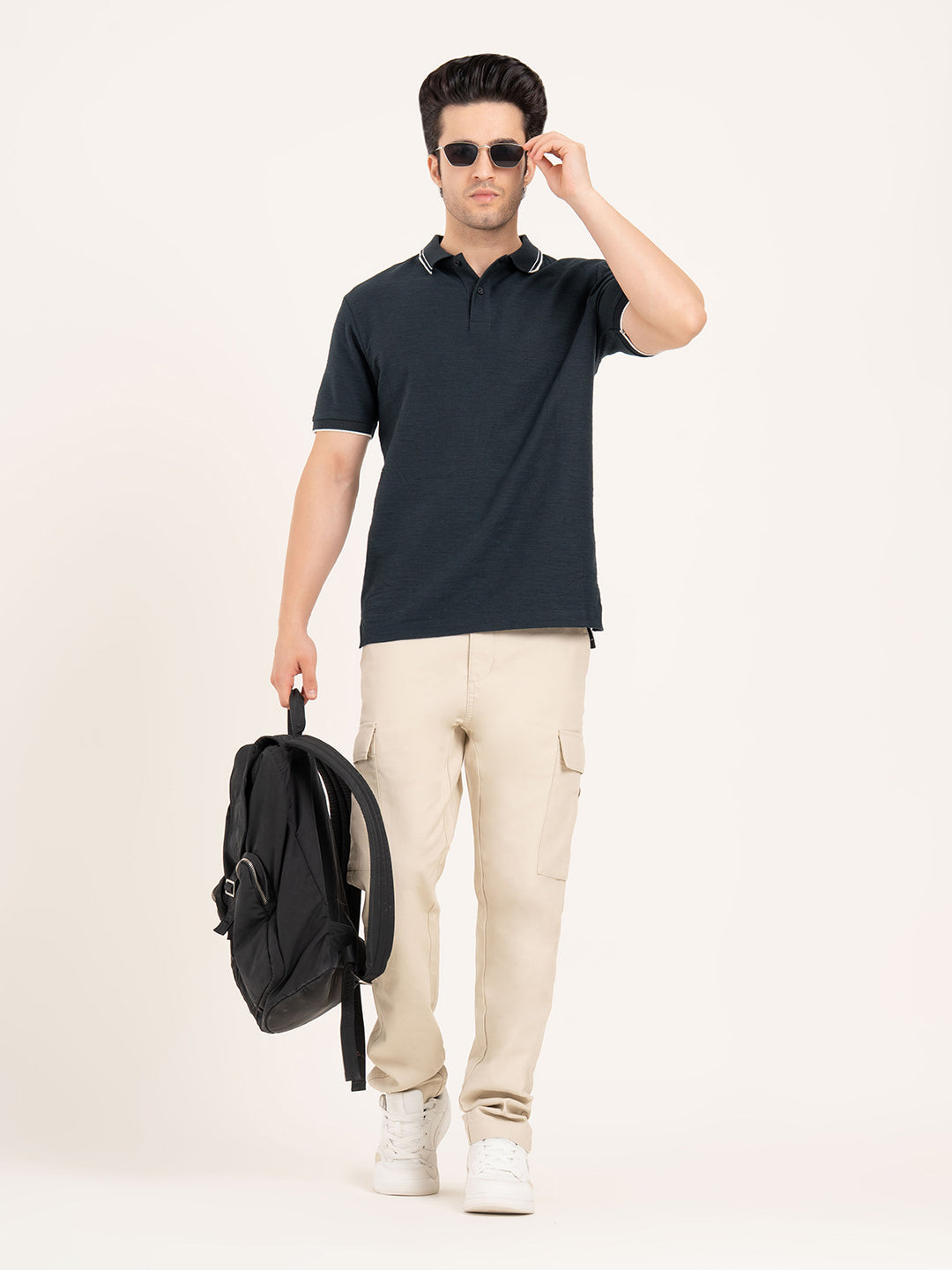 Men’s Structured Cotton Polo T-Shirt