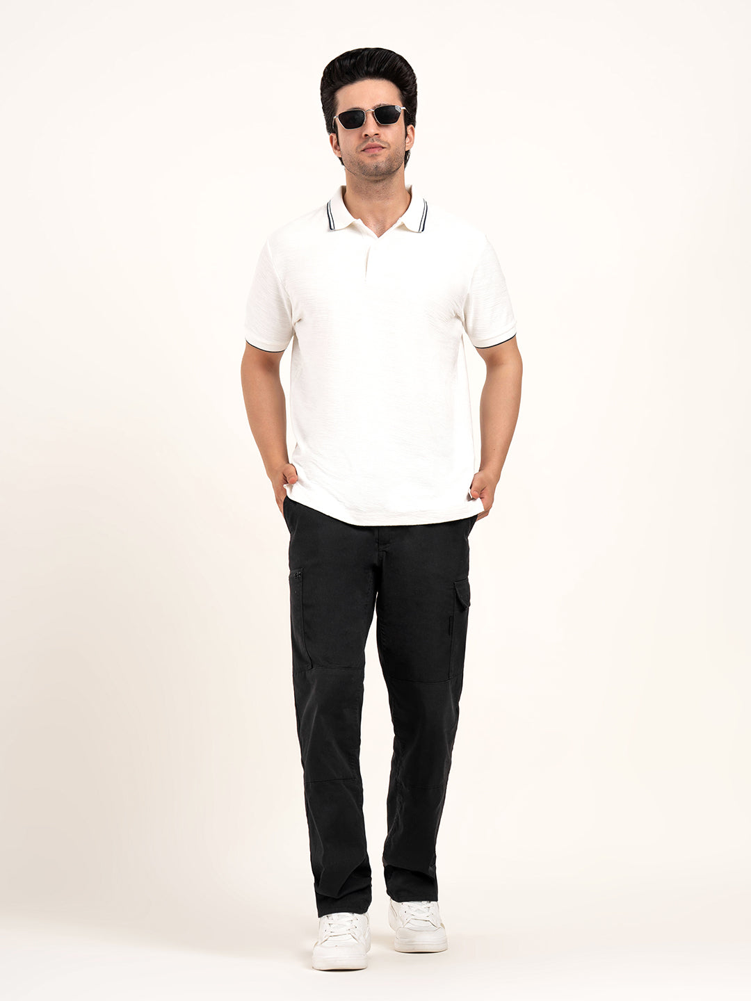 Men’s Structured Cotton Polo T-Shirt