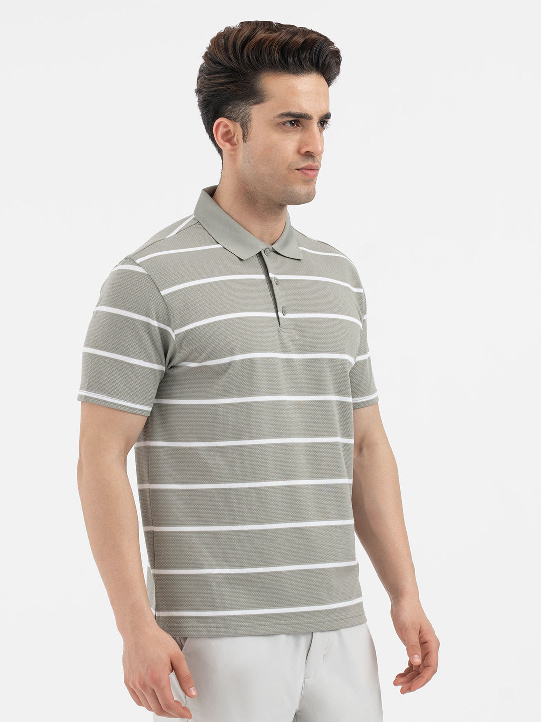 Red Tape Light Green Polo T-Shirt for Men